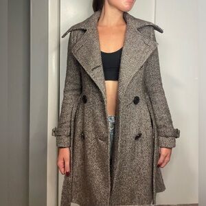 New York & Company Trendy Wool Trench Coat